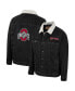 ფოტო #2 პროდუქტის Men's x Wrangler Charcoal Ohio State Buckeyes Western Button-Up Denim Jacket