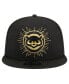 Фото #4 товара Men's Black Chicago Cubs Metallic Logo 9FIFTY Snapback Hat