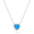 Фото #1 товара Колье Brilio Silver Sparkling Opal Heart