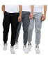 Men's Modern Fit Heavyweight Classic Fleece Jogger Sweatpants- 3 Pack