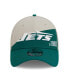 Фото #3 товара Men's Cream, Kelly Green New York Jets 2023 Sideline Historic 39THIRTY Flex Hat