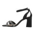 Nina Quinley Rhinestone Ankle Strap Dress Womens Black Dress Sandals QUINLEY-LS