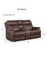 Valencia 74" Dual Power Reclining Console Loveseat