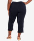 Фото #2 товара Plus Size Super Stretch Lace Capri Pants