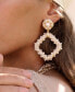 18K Gold Imitation Pearl Knocker Women's Earrings