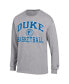 ფოტო #3 პროდუქტის Men's Heather Gray Duke Blue Devils Basketball Icon Long Sleeve T-shirt