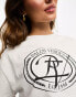 Фото #6 товара ASOS DESIGN super crop t-shirt with Los Angeles graphic in ice marl