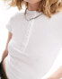 Фото #2 товара COLLUSION waffle cap sleeve top in white