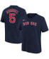 Фото #4 товара Футболка для малышей Nike Футболка больших мальчиков Enrique Hernandez Navy Boston Red Sox Player Name and Number