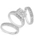 Фото #1 товара Diamond Princess Halo Bridal Set (3 ct. t.w.) in 14k White Gold