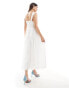 Ever New milkmaid midi dress in white