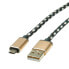 Фото #3 товара ROLINE 11.02.8820 - 1.8 m - USB C - Micro-USB B - USB 2.0 - Black - Gold