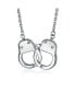ფოტო #1 პროდუქტის Unisex Punk Rocker Biker Jewelry Large Handcuff Statement Necklace Stainless Steel Pendant For Men Women 22 Inch