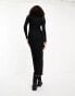 Фото #2 товара Vero Moda Tall lettuce edge jersey maxi dress with long sleeves in black