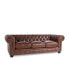 Alexandon Leather Chesterfield Tufted Sofa with Roll Arm