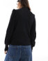 JDY high neck long sleeve jumper in black