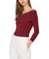 Фото #4 товара BCBGMAXAZRIA 297320 Women Long Sleeve Bodysuit With Asymmetrical Neckline, Small