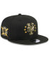 Фото #1 товара Men's Black New York Mets 2024 Armed Forces Day 9FIFTY Snapback Hat