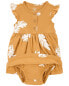 Baby 2-Piece Feather Bodysuit Dress & Cardigan Set NB