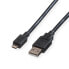 Фото #1 товара ROLINE 11.02.8752 - 1.8 m - USB A - Micro-USB B - USB 2.0 - 480 Mbit/s - Black