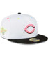 Фото #1 товара Men's White Cincinnati Reds Neon Eye 59FIFTY Fitted Hat