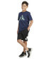 ფოტო #5 პროდუქტის Big Boys Short-Sleeve Pebble Camo Logo Graphic T-Shirt