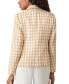 Petite Houndstooth Print Open Front Blazer