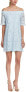 Donna Morgan 241142 Womens Off the Shoulder Shift Dress Blue Ice Size 10