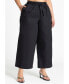 Фото #3 товара Plus Size Drawstring Straight Leg Pant