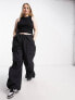 Фото #1 товара ASOS DESIGN Curve parachute cargo trouser black