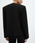 Фото #2 товара Women's Padded Shoulder Blazer