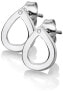 Silver drop earrings with genuine diamonds Amulets DE615