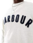 Barbour collegiate logo sweatshirt in ecru Бежевый, 2XL - фото #6