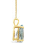 Фото #3 товара Macy's aquamarine (2-5/8 ct. t.w.) Pendant Necklace in 14K Yellow Gold