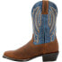 Фото #3 товара Durango Westward TooledInlay Square Toe Cowboy Mens Blue, Brown Casual Boots DD