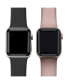 Фото #2 товара Men's and Women's Rose Gold Metallic 2 Piece Silicone Band for Apple Watch 38mm