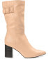 ფოტო #2 პროდუქტის Women's Wilo Wide Calf Block Heel Boots