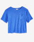ფოტო #5 პროდუქტის Women's Patch-Pocket Short Sleeve T-Shirt, Created for Macy's