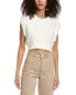 Emmie Rose Cropped Pullover Women's White L