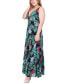 Plus Size Spaghetti Strap Maxi Dress Black, Coral, 2X - фото #3