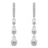 Sparkling silver earrings with clear zircons EA869W