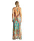 Women's Maxi Boho Art Halterneck Dress