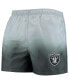 Men's Black, Las Vegas Raiders Dip-Dye Swim Shorts