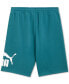 ფოტო #3 პროდუქტის Men's Regular-Fit Big Logo-Print Fleece 10" Shorts