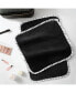 Фото #2 товара Bck2u Black Coral Fleece Makeup Removal Washcloths with Satin Printed Piping (Pack of 6), 13x13, Black