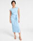 ფოტო #1 პროდუქტის Women's Cap-Sleeve Ribbed Midi Dress, Created for Macy's