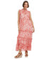 ფოტო #5 პროდუქტის Women's Tiered Floral Chiffon Maxi Dress
