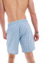 Hollister 7inch geometric printed swim shorts in blue