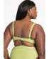 Фото #2 товара Plus Size One Shoulder Ring Hardware Bikini Top