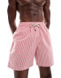 Polo Ralph Lauren icon logo seersucker stripe swim shorts in red